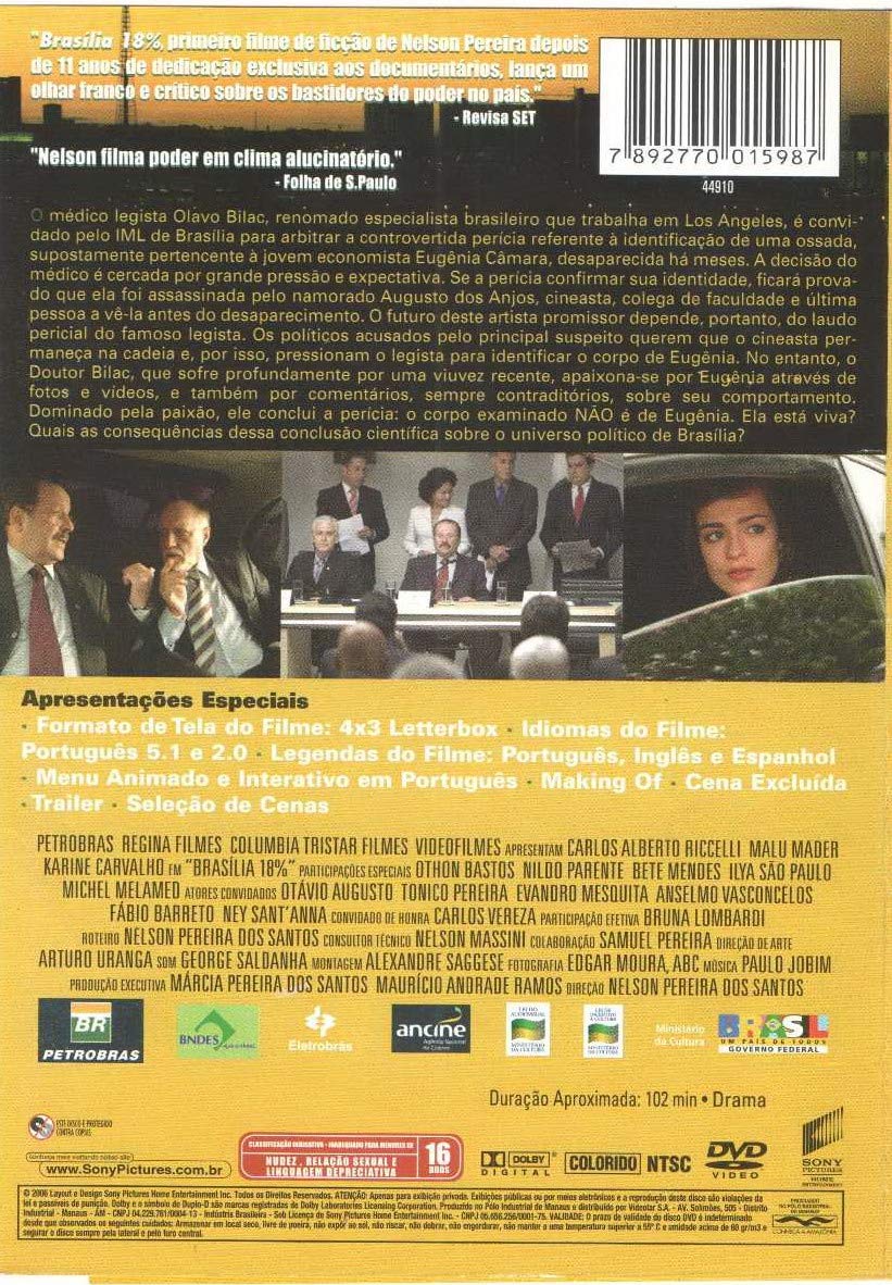 DVD Brasilia 18% [ Subtitles in English + Spnaish + Portuguese ] Region 4
