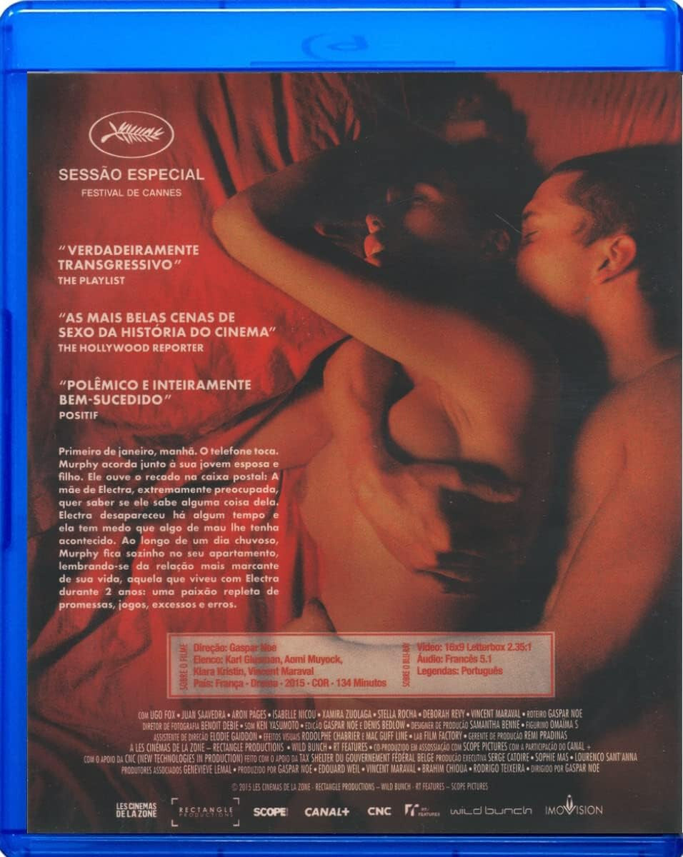 Blu-ray Love 2015 [ Gaspar Noe ] [ Audio in English ] [ Region A ] w/ Slipcover